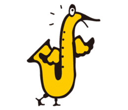 SAXOPHONE BIRD sticker #1385767