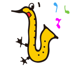 SAXOPHONE BIRD sticker #1385768