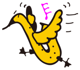 SAXOPHONE BIRD sticker #1385769