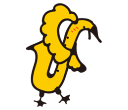 SAXOPHONE BIRD sticker #1385770