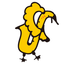 SAXOPHONE BIRD sticker #1385770