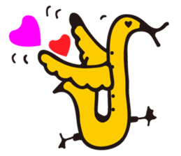 SAXOPHONE BIRD sticker #1385772