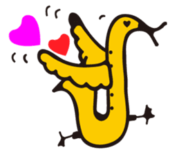 SAXOPHONE BIRD sticker #1385772