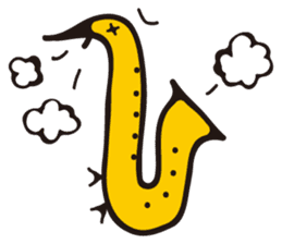 SAXOPHONE BIRD sticker #1385774