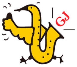 SAXOPHONE BIRD sticker #1385775