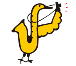 SAXOPHONE BIRD sticker #1385778