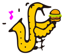 SAXOPHONE BIRD sticker #1385781