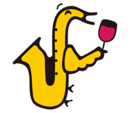 SAXOPHONE BIRD sticker #1385782