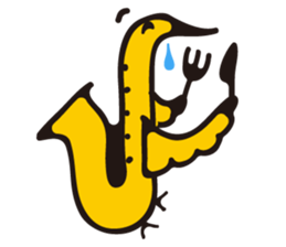 SAXOPHONE BIRD sticker #1385783