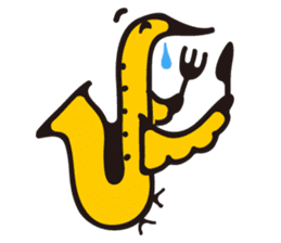 SAXOPHONE BIRD sticker #1385783