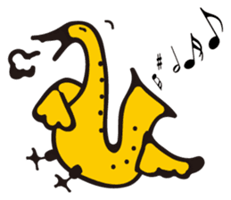 SAXOPHONE BIRD sticker #1385784