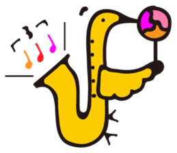 SAXOPHONE BIRD sticker #1385785
