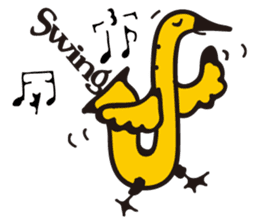 SAXOPHONE BIRD sticker #1385789