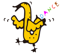 SAXOPHONE BIRD sticker #1385790