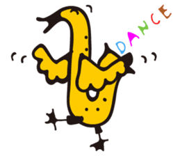 SAXOPHONE BIRD sticker #1385790