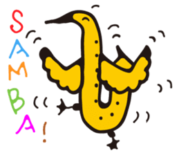 SAXOPHONE BIRD sticker #1385791