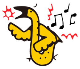 SAXOPHONE BIRD sticker #1385793