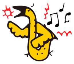 SAXOPHONE BIRD sticker #1385793