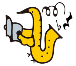 SAXOPHONE BIRD sticker #1385794