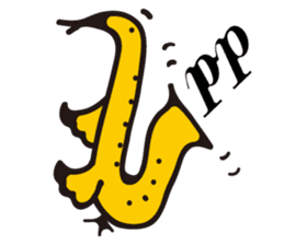 SAXOPHONE BIRD sticker #1385795