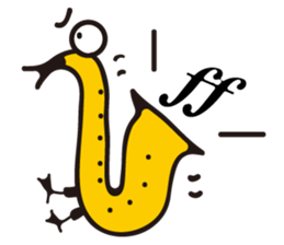 SAXOPHONE BIRD sticker #1385796