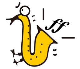 SAXOPHONE BIRD sticker #1385796