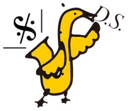 SAXOPHONE BIRD sticker #1385797