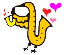SAXOPHONE BIRD sticker #1385801