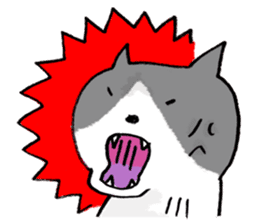 angry cat sticker #1386689