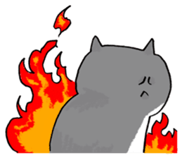 angry cat sticker #1386697