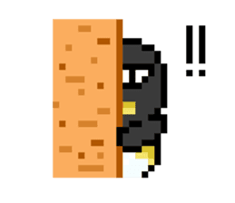 Penguin Pixel sticker #1386905