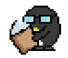 Penguin Pixel sticker #1386908