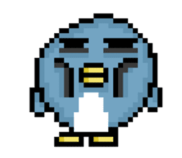 Penguin Pixel sticker #1386914