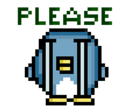 Penguin Pixel sticker #1386917