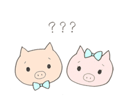 Couple of the piglet. sticker #1387448