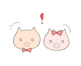 Couple of the piglet. sticker #1387450