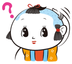 Japanese retro dolls sticker #1388147