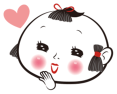 Japanese retro dolls sticker #1388155