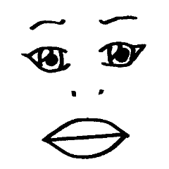 Sticker of expression (hand-painted) 2