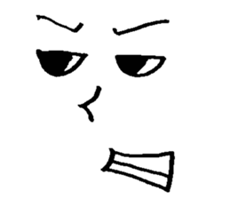 Sticker of expression (hand-painted) 2 sticker #1388442