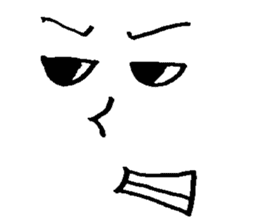 Sticker of expression (hand-painted) 2 sticker #1388442