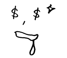 Sticker of expression (hand-painted) 2 sticker #1388445