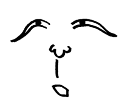 Sticker of expression (hand-painted) 2 sticker #1388446