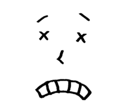 Sticker of expression (hand-painted) 2 sticker #1388447