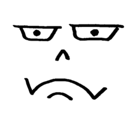 Sticker of expression (hand-painted) 2 sticker #1388448