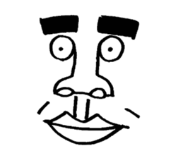 Sticker of expression (hand-painted) 2 sticker #1388449