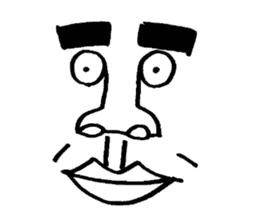 Sticker of expression (hand-painted) 2 sticker #1388449