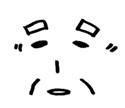 Sticker of expression (hand-painted) 2 sticker #1388453