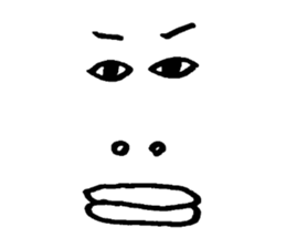 Sticker of expression (hand-painted) 2 sticker #1388454