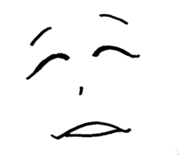 Sticker of expression (hand-painted) 2 sticker #1388457